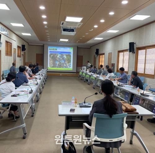2025년 강진군 경계결정위원회 개최 사진