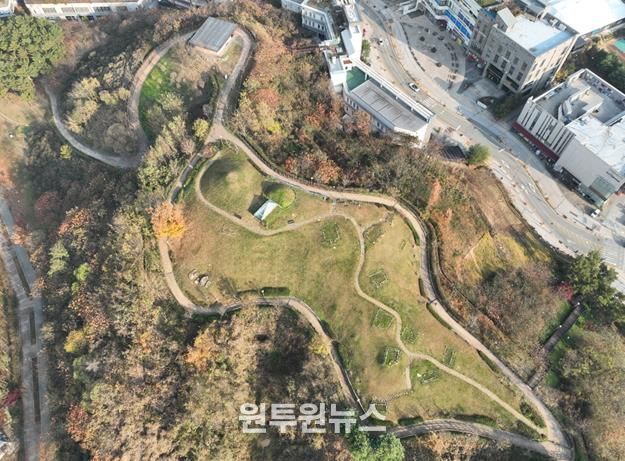 한솔동 고분군 전경