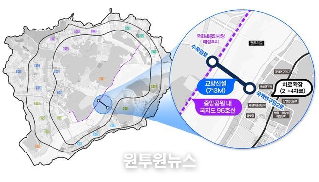 새로운 금강횡단교량 건설 위치
