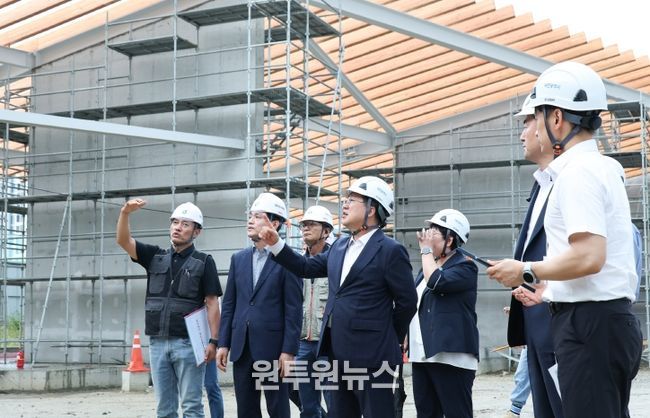 이장우 대전시장 유성복합터미널 건설 현장점검