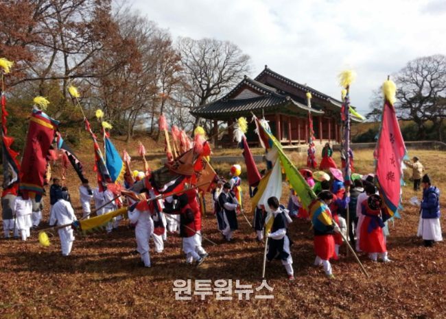 고창 무장읍성 칠거리 당산 용당기 놀이