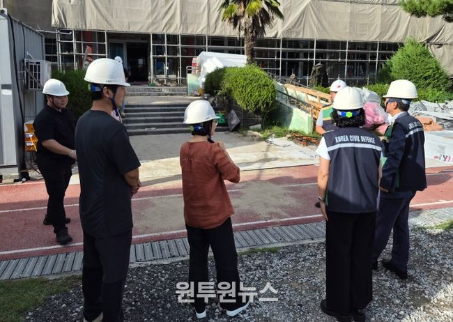 교육현장 안전 점검하는 김지혜 교육장