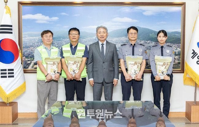 윤환 계양구청장, 추석맞이 현장 근무자 격려