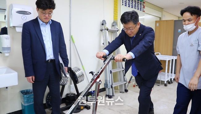 안호영 환노위원장, 산재병원 현장 점검