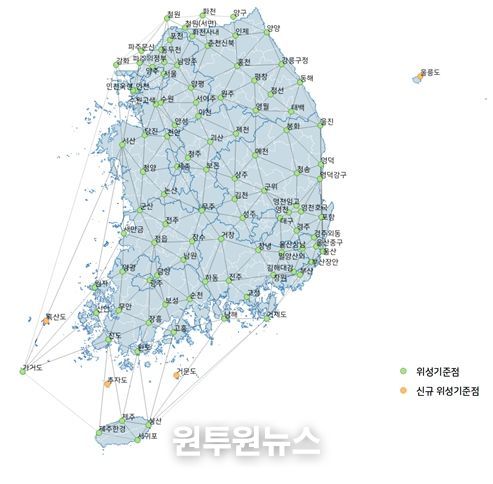 위성기준점 설치 현황