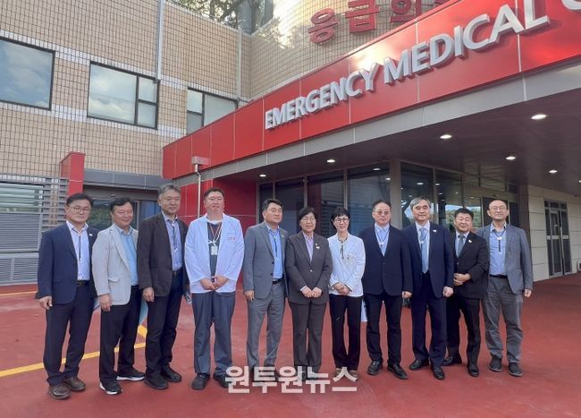 정은경 보건복지부 장관이 1일 APEC 응급의료지원 현장 점검을 위해 경주를 방문했다