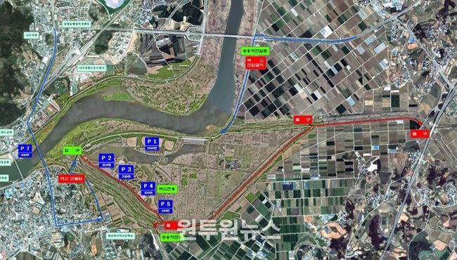 2025 나주영산강축제 주차장 진출입로.