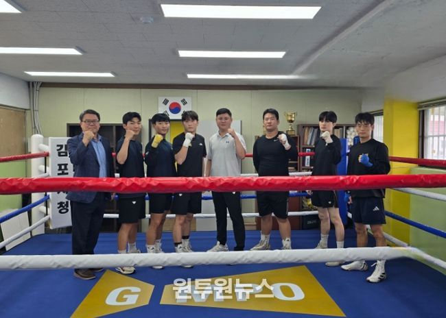 복싱선수단 단체 사진