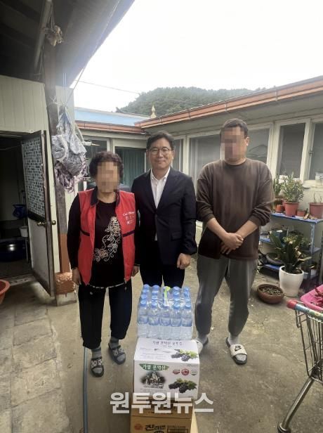 가평 청평면, 추석 앞두고 이재민 위문품 전달