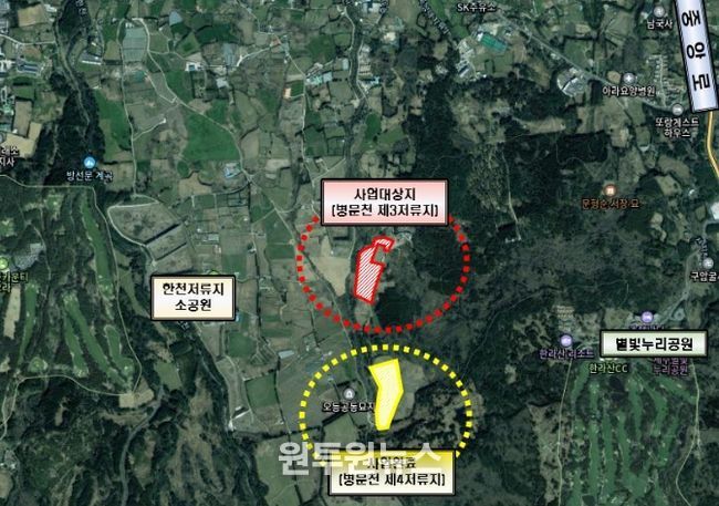 ‘병문천 제3저류지 유입부 기능 개선사업’ 위치도
