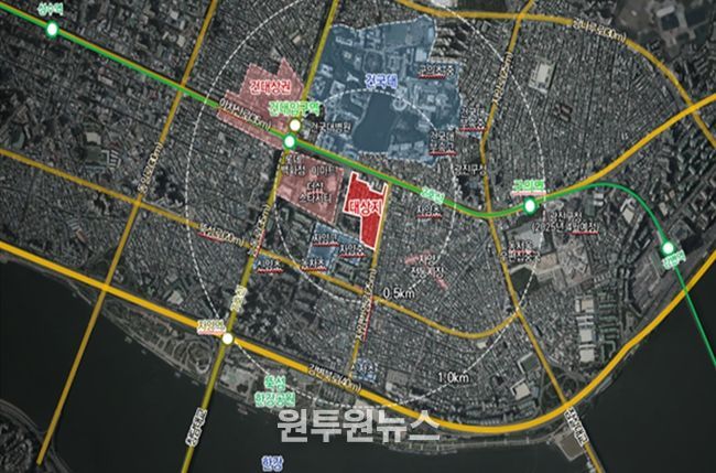 광진구 자양동 227-147번지 일대 (40,798㎡) 위치도