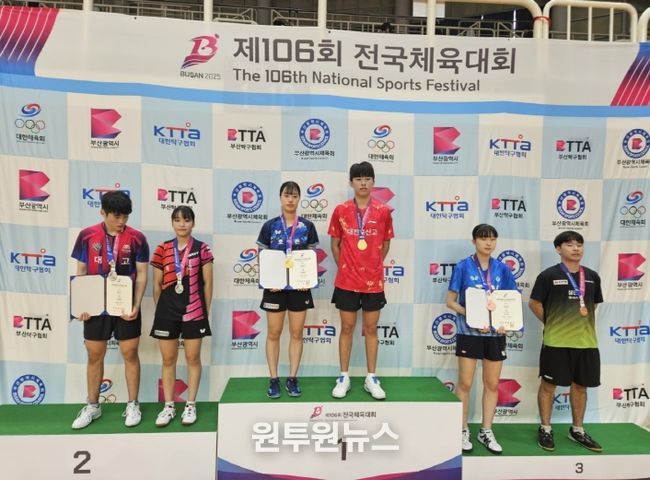 혼합복식 금 동산고 권혁 호수돈여고 최나현