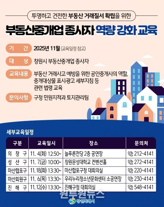 창원특례시, 부동산 거래사고 예방 교육 실시