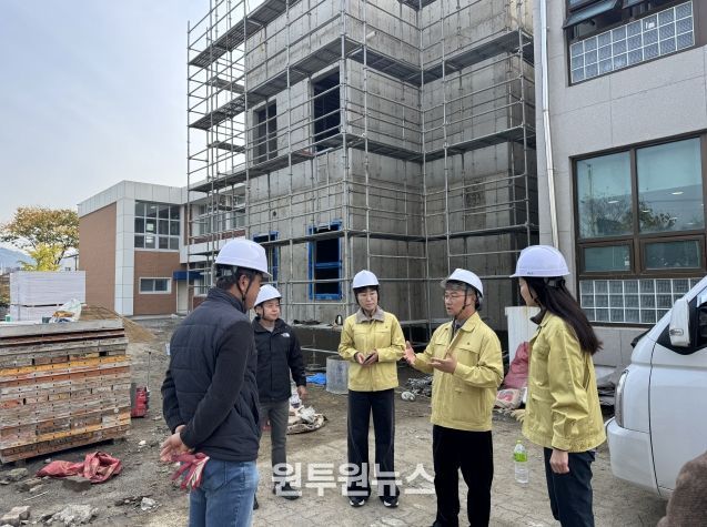 보은교육지원청, 관내 학교 공사현장 11곳 산재예방점검 실시