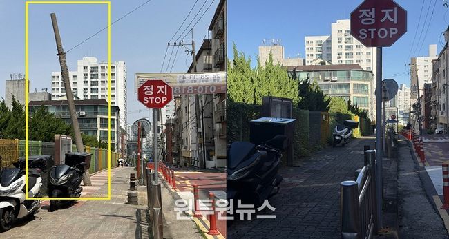 통학로 보행 안전을 위한 ‘전신·통신주 정비사업’ 완료