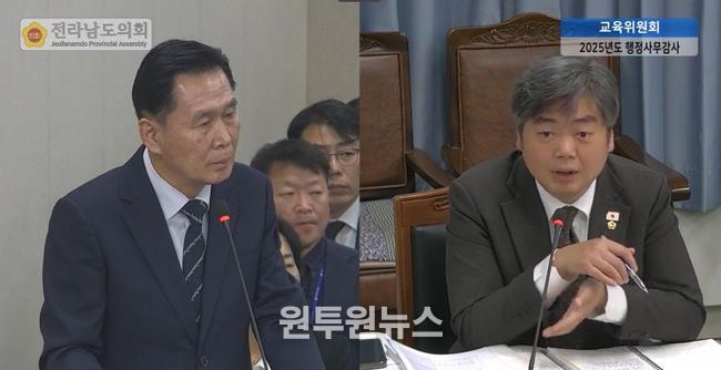 행정사무감사 중인 박원종 전남도의원