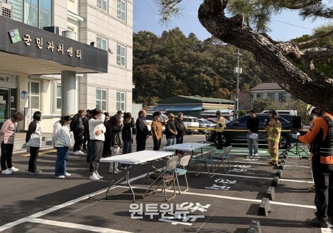 진안군민자치센터, 진안소방서와 합동소방훈련 실시