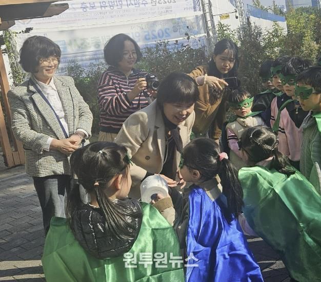 수원시 영통구 매탄1동, 사랑유치원과 우유팩 교환 체험 활동 실시