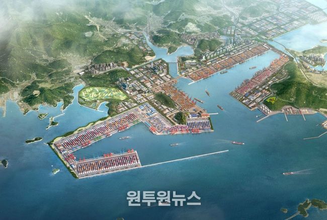 진해신항 조감도