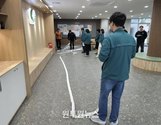 동두천시 송내동 행정복지센터, 화재 대응 역량 강화 위한 소방 합동훈련 실시