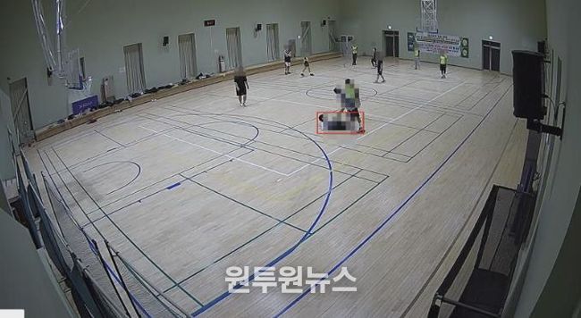 AI 영상분석을 통한 이용자 쓰러짐 탐지 화면