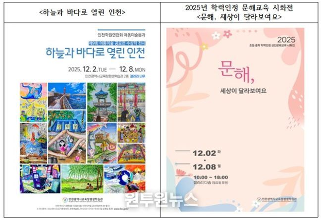 12월 ‘하늘과 바다로 열린 인천’ 및‘문해, 세상이 달라보여요’