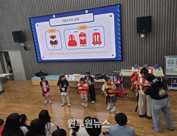 선박용 구명조끼 착용법