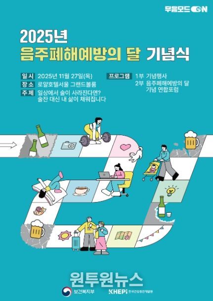 2025년 음주폐해예방의 달 기념식 포스터