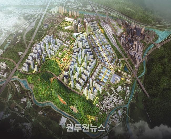 울산 케이티엑스(KTX)역세권 복합특화단지 예상조감도.
