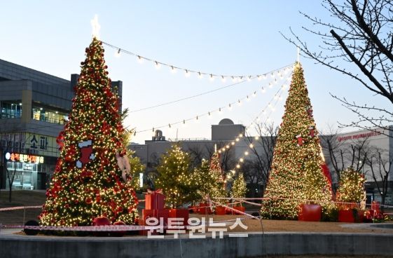 기장군, ‘오시리아 물음표 공원’ 겨울 야간 경관 조성…지역 상권 활력 기대