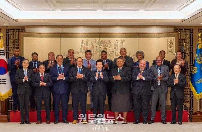 태평양도서국 외교장관 단체 접견(대통령실)