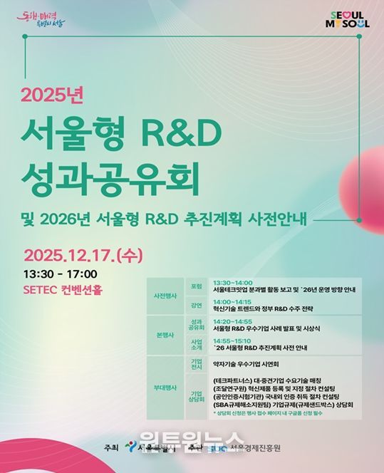 2025년 서울형 R&D 성과공유회 포스터