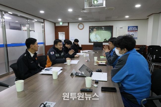 강진소방서, 겨울철 화재취약시설 동원F&B 강진공장 현장 소방안전 컨설팅 실시