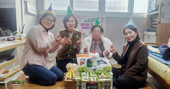 남동구 만수3동 통장자율회, 홀몸노인을 위한 생신 잔