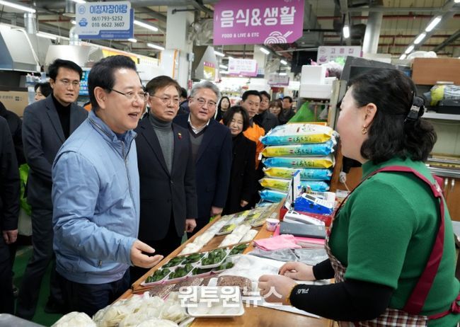 설 명절 맞이 전통시장 현장 방문(광양 중마시장)