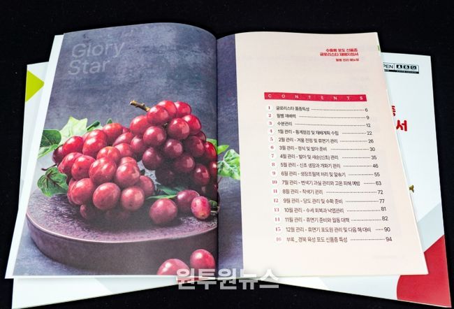 수출용 포도 신품종 ‘글로리스타’ 재배 지침서 발간