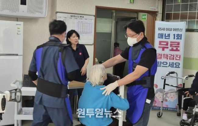 과천시 찾아가는 결핵 검진 모습