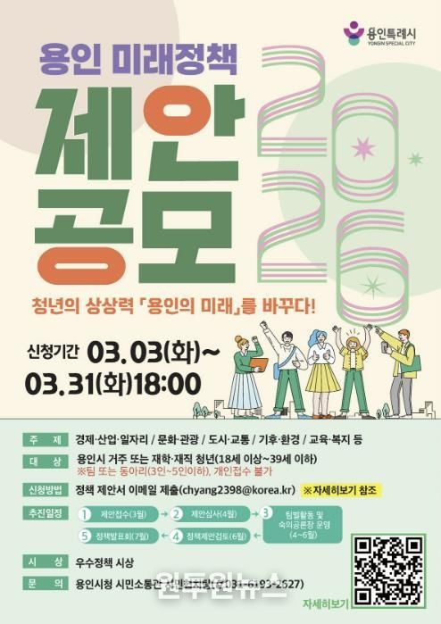 용인특례시 미래정책 제안 공모전 포스터