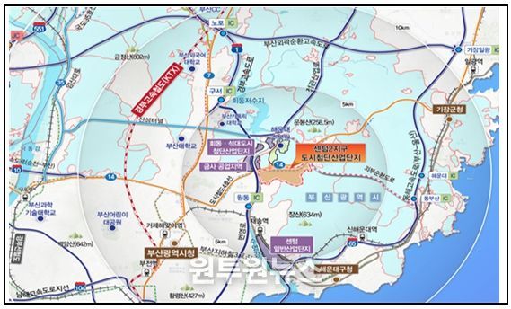 센텀2지구 도시첨단산업단지 위치도