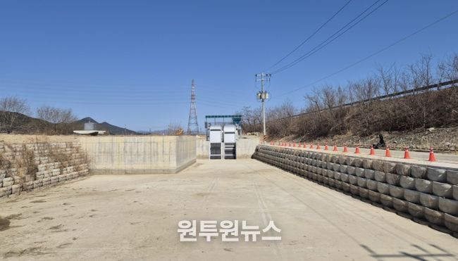 올해 말 준공을 앞둔 3배수펌프장 모습