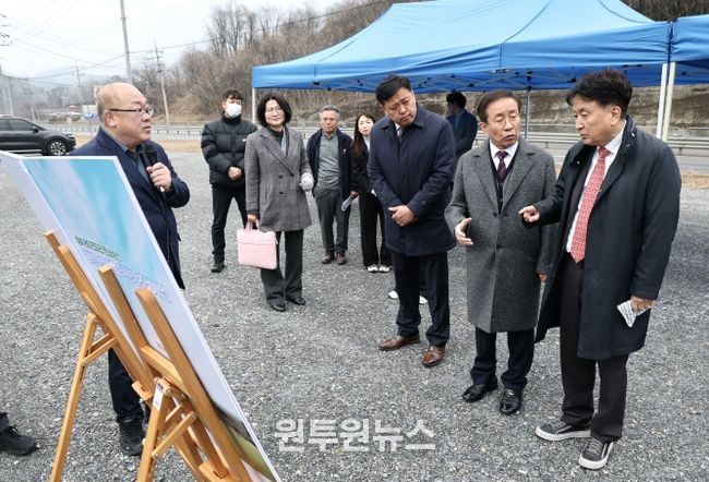 대형 농특산물 종합판매장 건립 예정지 방문(단양)