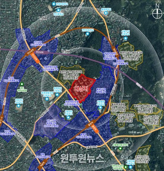 위치도 (은평구 불광동 248번지 일대)