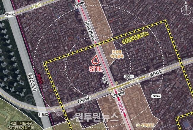 위치도 (서초구 반포동 737-3번지 일대)