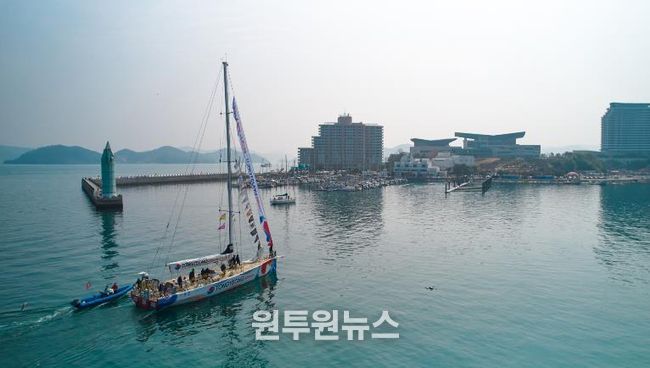 통영시 세계일주 요트대회 ‘클리퍼 레이스’ 경남통영호 입항… PORT WEEK 본격 시작