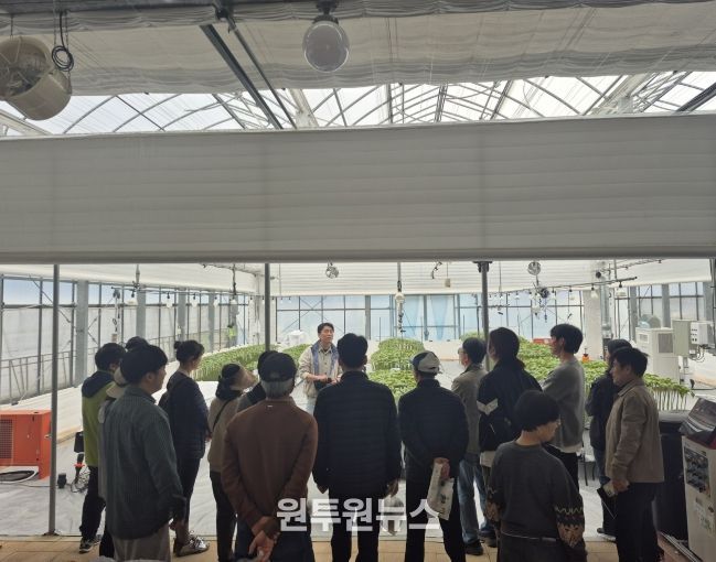 금산군농업기술센터 테스트베드 시설 현장기술교육 모습