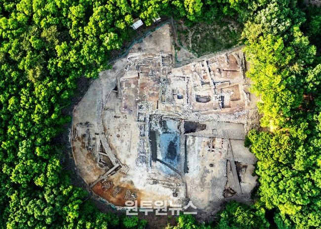 여주 상원사지 발굴조사 항공사진