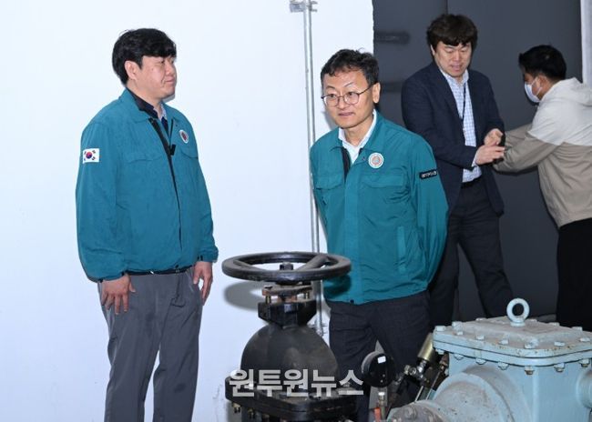 엄진섭 구리시 부시장이 9일 관내 인명피해 우려 지역 현장점검을 실시했다.