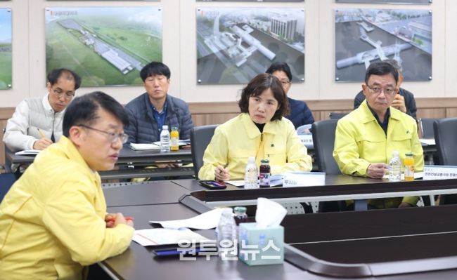 최혜민 광명시장 권한대행, 김대순 경기도 행정2부지사와 신안산선 사고 현장 점검